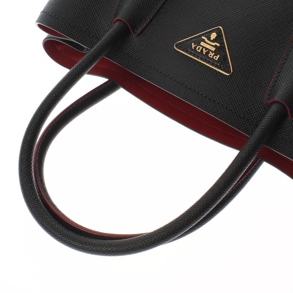 Prada Tote Bag Gold Hardware Saffiano 2way Bag Black - Picture 3 of 10